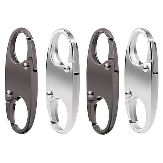 Naisfei 4 Pcs Zipper Clip Theft Deterrent, S Shaped Zipper Connectors, Double Zipper Pull Replacements, Zipper Clips Anti Theft, Zipper Pull Repair Pull Tabs Zipper Slider Replacement Metal Zipper