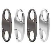 Naisfei 4 Pcs Zipper Clip Theft Deterrent, S Shaped Zipper Connectors, Double Zipper Pull Replacements, Zipper Clips Anti Theft, Zipper Pull Repair Pull Tabs Zipper Slider Replacement Metal Zipper