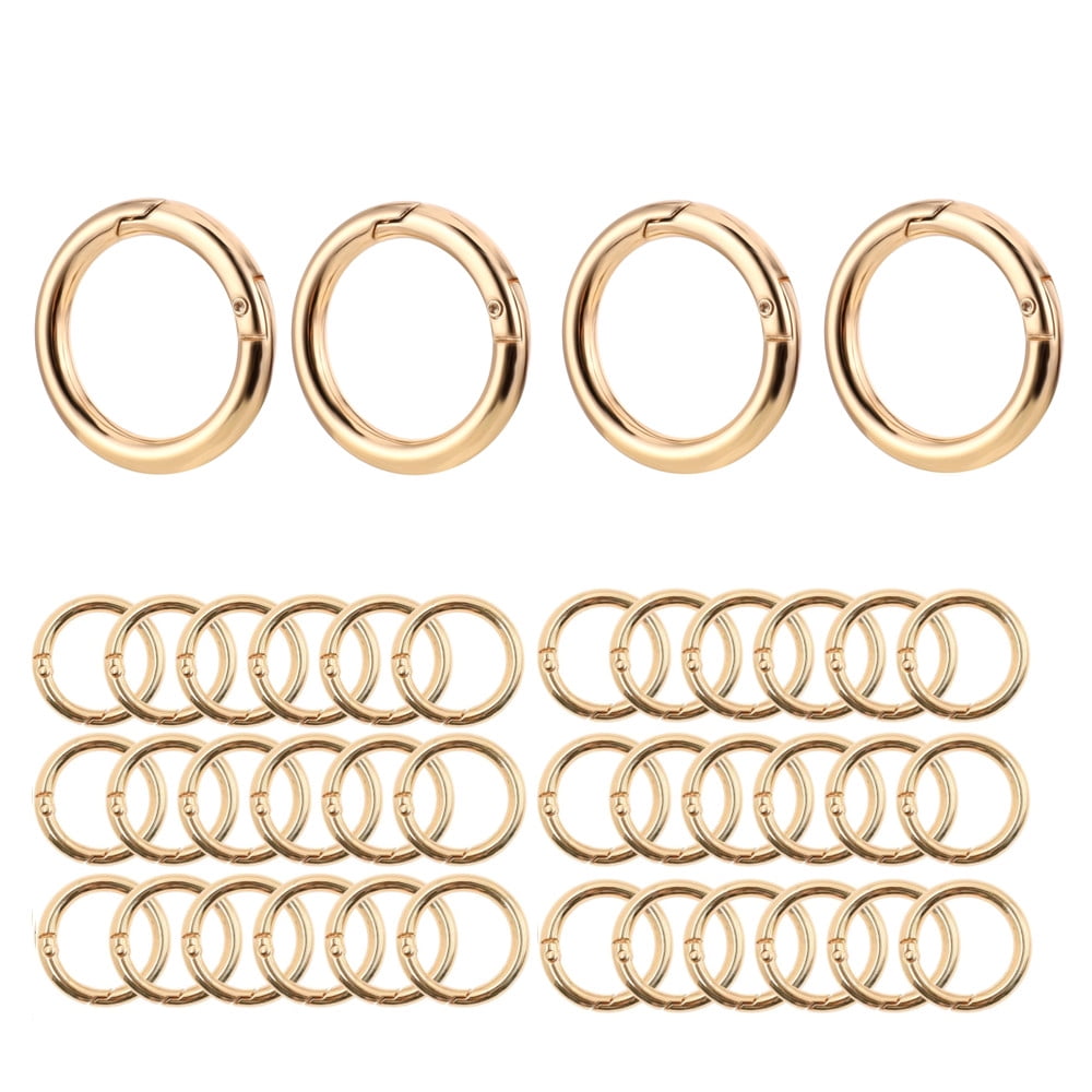 Naisfei 40 Pcs Spring Rings Carabiner Clip , Spring O Ring Zinc Alloy ...