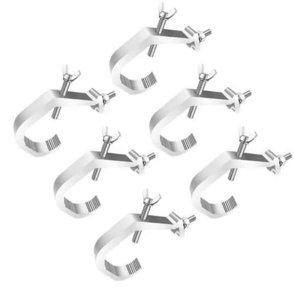 Naisfei 6 PCS Truss Clamps Stage Light Hook, Aluminum Alloy Stage Light Clamps,Stage Light Clamp Heavy Duty Prevent Slip Cast Aluminum Stage Lamp Hook Kit for Spotlight Moving Head Light