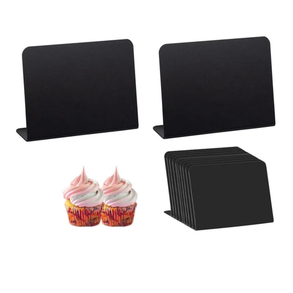Naisfei Mini Chalkboard Signs,10 Pack Chalkboard Signs for Food,Multifunctional Table Signs  for Party Buffet, Place Cards and Event Decorations(4"x3")