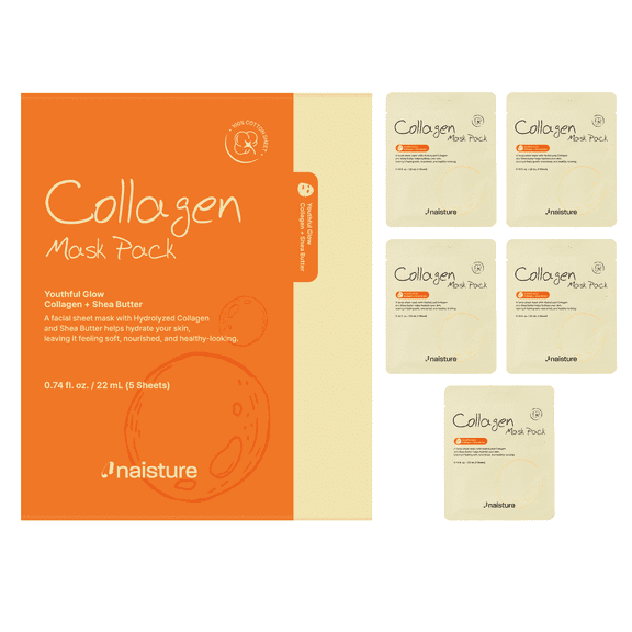 Naisture Premium Collagen Essence Face Sheet Mask (5pc)