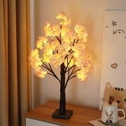 Naittoop 24 Inch Lighted LED Cherry Blossom Tree Artificial Bonsai Flower Tree Pink Light Up Tabletop Tree for Spring Wedding Party Valentine Easter Indoor Outdoor Decor