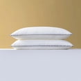 thumbnail image 1 of Naittoop 2pcs Thin Flat Soft Bed Pillows Standard Bed Pillows for Sleeping Standard Size Luxury Hotel Collection Pillow Soft Fluffy for Side and Back Sleepers 18.9*29.13 in, 1 of 8