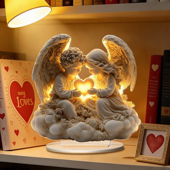 Naittoop 3D Praying Angel Figurine, Sculpted Hand-Painted Figurine, Angel Statue for Home Decor or Garden, First Communion Gifts for Girls, Religious Gifts for Women (White)