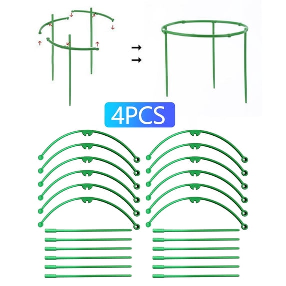 Naittoop 4 pcs Tomato Ring Cage Small Plants Support Cage.Adjustable Garden Cucumber Trellis Plants Stakes Support for Tomato Trellis Climbing Plants Flower Cages for Small Plants