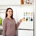 thumbnail image 1 of Naittoop 8pcs Ceramic Fridge Magnets Mini Vase Fridge Magnet Floral Decor Refrigerator Accessory Photo Note Holder Whiteboard Magnet Kitchen Locker Decor Office Household Decor Piece, 1 of 7