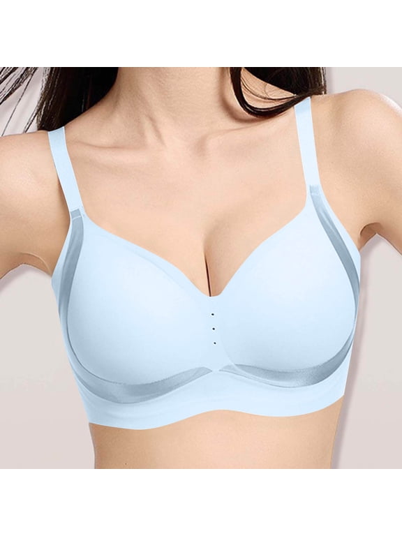 Adjustable Thin Shoulder Strap Seamless Underwear Womens Soft Support Side Retraction, Lifting, Gathering, Anti Sagging, Fixed Cup-shaped Bra