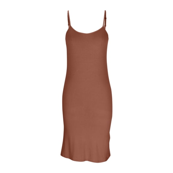 Naittoop Basic Bodycon Dresses for Women Adjustable Spaghetti Strap Solid Color Under Dress Camisole Nightgown