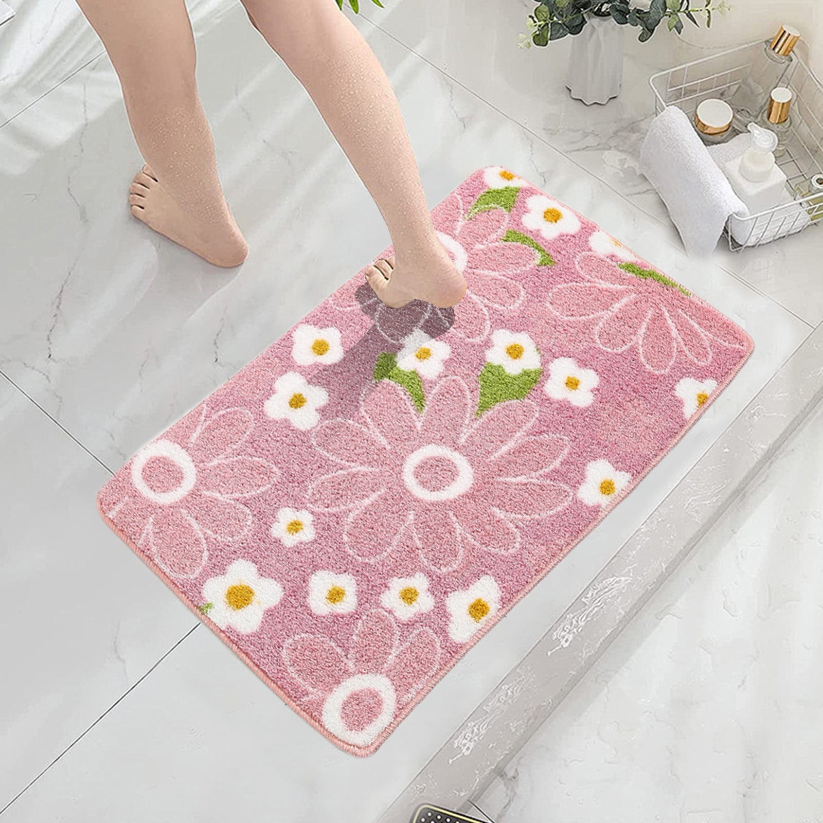 Naittoop Bathroom Clearance! Bathroom Floor Mat Microfiber Inkjet