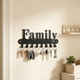 thumbnail image 1 of Naittoop Black Metal Key Holder with 8 Hooks 11in Wall Mounted Family Key Rack Iron Storage Shelf Modern Entryway Decor Hook for Keys Accessories Multi Use Hanger, 1 of 6