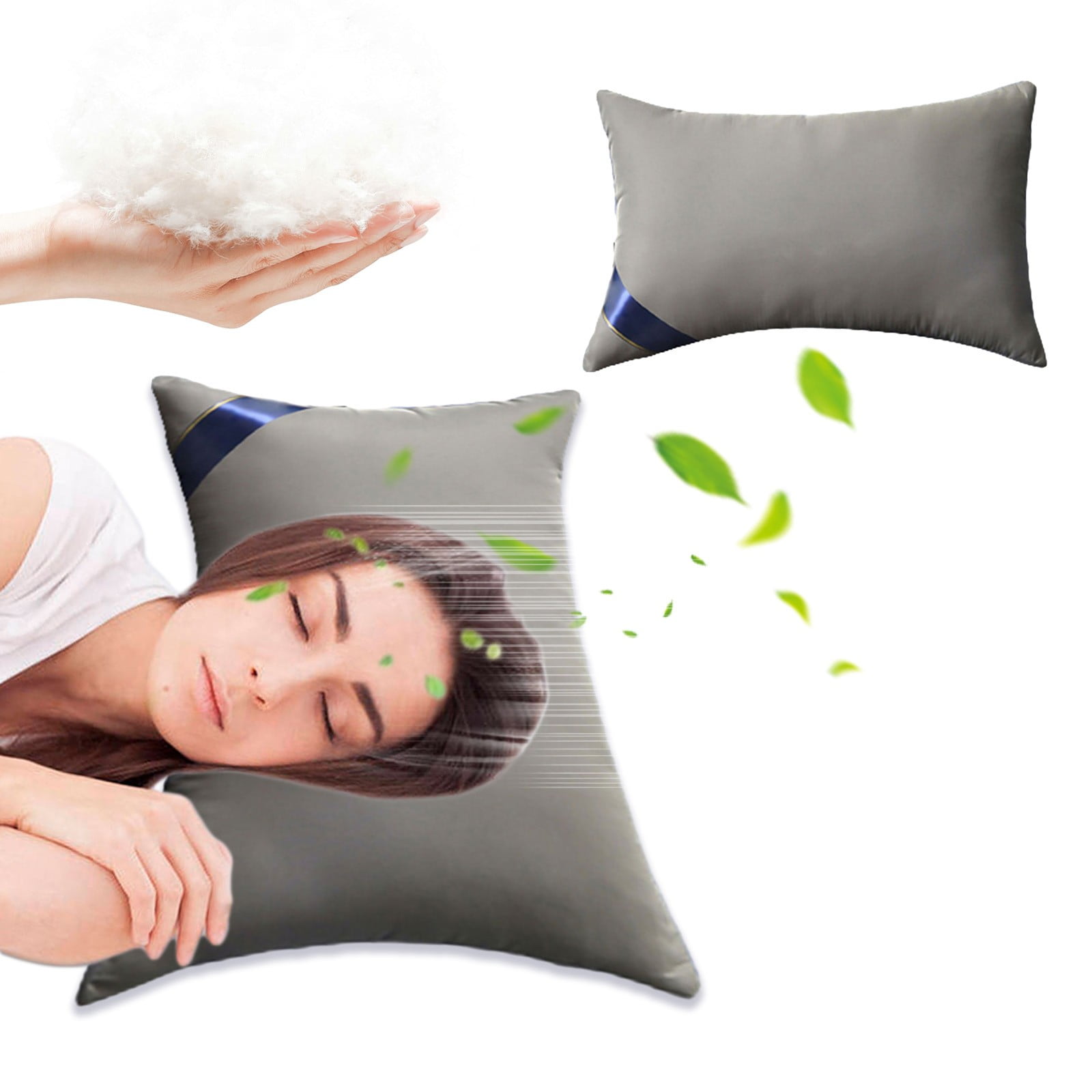 Naittoop Clearance 2024! Feather Velvet Hotelgrade Pillows Core Soft