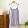 thumbnail image 1 of Naittoop Cozy Womens Modal Built in Padded Bra Full Slip Adjustable Spaghetti Strap Mini Cami Tank Dress Sleep and Lounge, 1 of 4