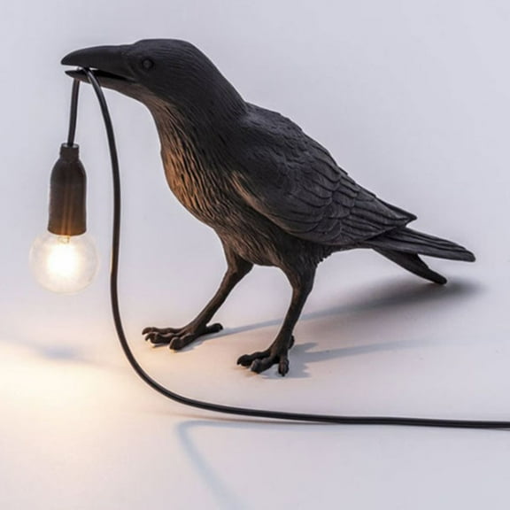 Naittoop Crow Lamp Raven Lamp Adjustable Brightness with Bulb,Bird lamp,Crow Light Gothic Halloween Decor for Bedside Bedroom Living Room Decor
