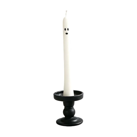 Naittoop Cute Halloween Taper Candles 10 Inch Ghost Candle Sticks | Halloween Unscented Candle Stick Candles, Real Wax Candlestick, Halloween Home Kitchen Table Decoration White