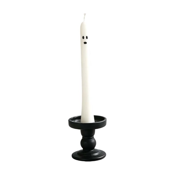 Naittoop Cute Halloween Taper Candles 10 Inch Ghost Candle Sticks | Halloween Unscented Candle Stick Candles, Real Wax Candlestick, Halloween Home Kitchen Table Decoration White