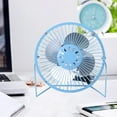 thumbnail image 1 of Naittoop Desk Metal Fan USB Powered Small Portable Fan Mini 7.6in Personal Fans Quiet Plug In USB Fans for Desktop Bedroom Office Table Travel Blue, 1 of 6