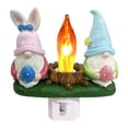 thumbnail image 1 of Naittoop Easter Dwarfs Campfire Flickering Nightlight, Easter Night Light Plug Into Wall with Switch, Dwarfs LED Lamp for Spring Hallway Stair Bedroom, 1 of 6