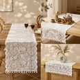 thumbnail image 1 of Naittoop Elegant Lace Table Runner 18x48in Delicate French Floral Design Versatile Decorative Cover for Dining Room Coffee Table Wedding Centerpiece B, 1 of 7