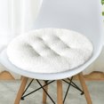 thumbnail image 1 of Naittoop Floor Cushion Pillow, Round Large Pillows Seating for Adults Relieving Discomfort from Prolonged Sitting for Living Room Tatami, 17.71 Inch Single White, 1 of 6