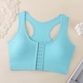 thumbnail image 1 of Naittoop Front Closure Bra for Women Sports Wirefree Post Surgery Bra Front Closure Racerback Compression Mastectomy Bras, 1 of 5