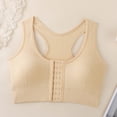thumbnail image 1 of Naittoop Front Closure Bra for Women Sports Wirefree Post Surgery Bra Front Closure Racerback Compression Mastectomy Bras, 1 of 5