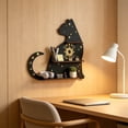 thumbnail image 1 of Naittoop Gothic Cat Shaped Floating Shelf Wooden Wall Mounted Storage Rack for Crystals and Collectibles Decorative Display Shelf for Bedroom Living Room Witchy Home Decor C, 1 of 7