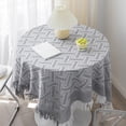 thumbnail image 1 of Naittoop Grey Boho Small Square Tablecloth 35.4"x35.4" Farmhouse Coffee Table Topper Spring Nightstand Cover for Picnic Camping Dining Table, 1 of 6