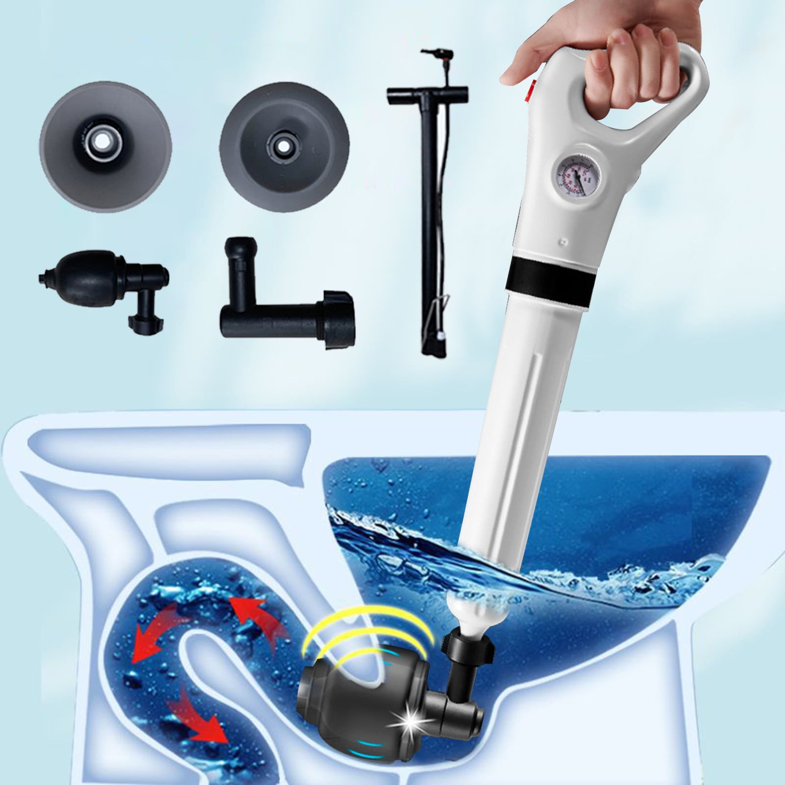 Naittoop Household Cleaning Tools Clearance Manual Plumbing Toilet ...