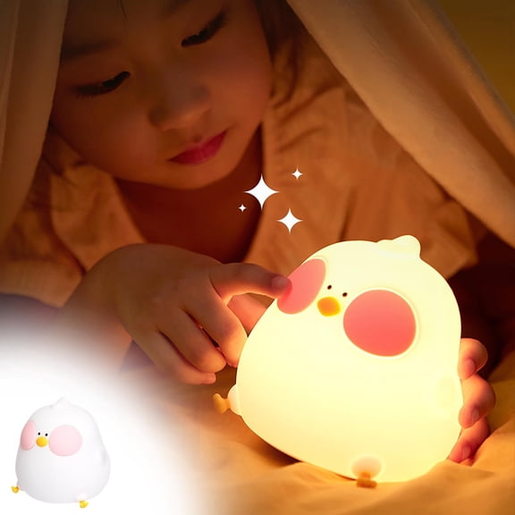 Naittoop LED Night Light for Kids, 3D Cute Chick Night Light with Timed Setting, 6 Lighting Color, Christmas Birthday Gifts, Room Decor, Bedroom Lamps, Bedside Table Lamps