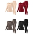 thumbnail image 1 of Naittoop Long Johns Thermal Underwear for Women Base Layer for Cold Weather U Neck Long Sleeve Top & Pant Pajamas, 1 of 5