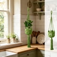 thumbnail image 1 of Naittoop Macrame Plants Hangers with Tassels-Retro Hanging Planters for Indoor Plants Boho Macrame Hangers Indoor Outdoor Decorative Plants Hanger Indoor Green, 1 of 7