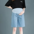 thumbnail image 1 of Naittoop Maternity Shorts for Women Over The Belly Comfy Summer Loose Pregnancy Bermuda Shorts with Pockets, 1 of 5
