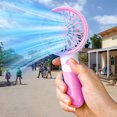 thumbnail image 1 of Naittoop Mini Handheld Fan Battery Operated Small Personal Portable Adjustable USB Rechargeable Cute Design Powerful Eyelash for Stylish Girls Women Men Indoor Outdoor Travel Pink, 1 of 7