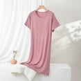 thumbnail image 1 of Naittoop Modal Nightgowns for Womens, Short Sleeve Sleep Dress, Soft Comfy Summer Cooling Night Shirts Sleepwear, 1 of 5