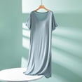 thumbnail image 1 of Naittoop Modal Sleep Dress for Women Padded Short Sleeve Nightgown with Built In Bra Long Sleep Shirt Pjs Slips, 1 of 5