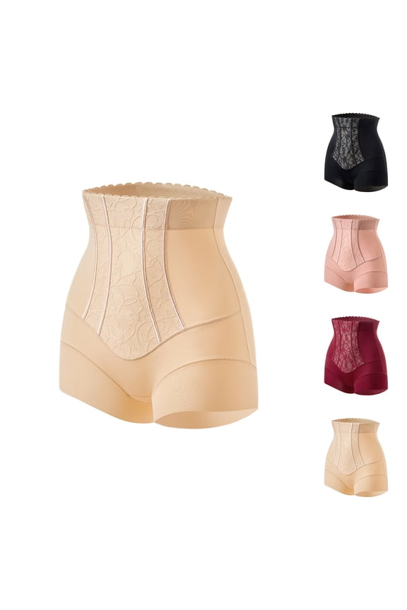 Pants High Waist Hip-Lifting Strong Small Belly Postpartum Shaping Lace Embroidered for Women