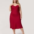 thumbnail image 1 of Naittoop Plus Size Sleep Dress for Women Sexy Casual Satin Slip Nightdress Long Sleepshirts Soft Nightgowns for Valentines, 1 of 3