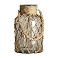 thumbnail image 1 of Naittoop Rustic Hanging Mason Jar Creative Rope Net Dry Flower Glass Vase with Handle for Fall Flower Arrangements(1 Vase 6",Small), 1 of 7