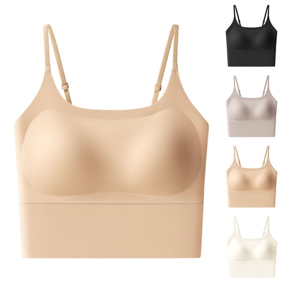 Naittoop Seamless Belly Camisoles with Adjustable Straps-Slim Fit, Lightweight, and Breathable