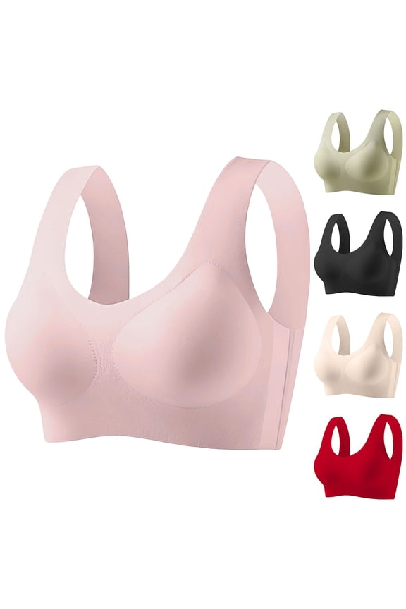 Seamless Mastectomy Bra Women Full Coverage Wireless Post-Surgery Bra for Silicone Breast Inserts