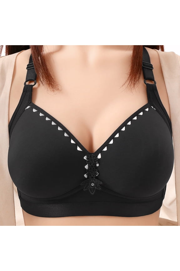 Seamless Sexy Push Up Bras for Older Women Wireless Posture Correcting Bra with Support Bra for Seniors
