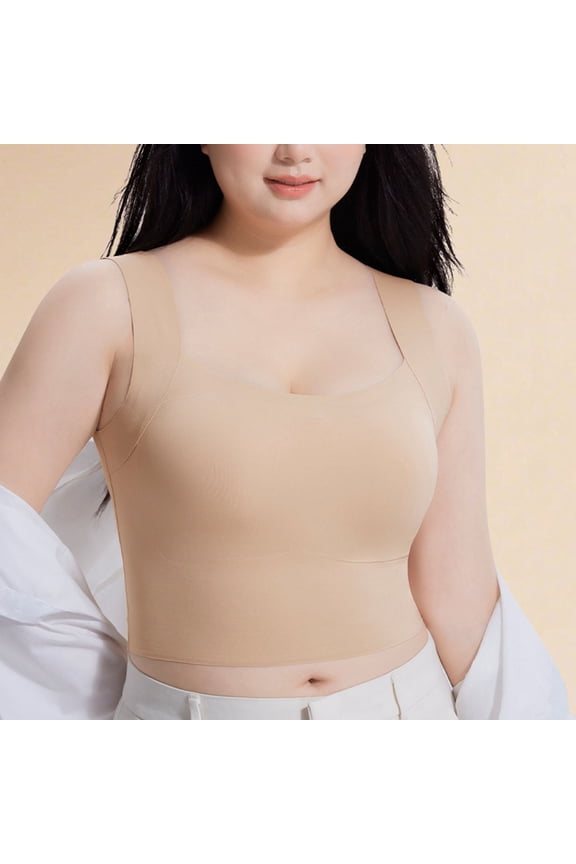 Simple & Comfortable Seamless Solid Color Bra – Square Neck, Everyday Comfort, Minimalist & Versatile