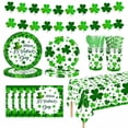 thumbnail image 1 of Naittoop St Patricks Day Party Supplies Decor,Disposable St Patricks Day Tableware Set with 20 PCS Green Clover Paper Plates for Irish Theme Party Celebrations 7 in, 1 of 6