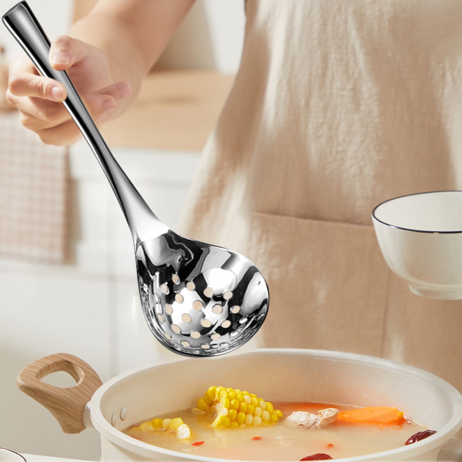 Naittoop Stainless Steel Leaky Spoon Soup Spoon Hot Pot Leaky Spoon Can Be Used At Home And