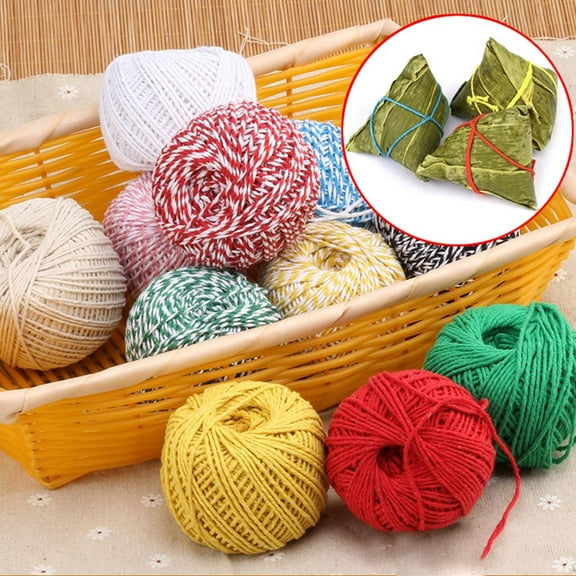 Naittoop Summer Clearance 50% off Clear! Cotton Rope Hand-Woven DIY Double Stranded Rope Tag Thin Cotton Rope 1.5mmX100m