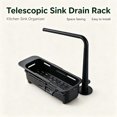 thumbnail image 1 of Naittoop Telescopic Sink Storage Rack, Adjustable Kitchen Drain Organizer, Hanging Storage Shelf for Sponges, Cloths, and Sink Essentials Yellow, 1 of 5