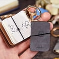 thumbnail image 1 of Naittoop Vintage Cute Mini Travelers Notebok with Hook, 1.9 x 12.6 in Small Miniature Notebok Refillable Portable Travel Journal Pocket Tiny Leather Cover with Bok Insert for Travel Black, 1 of 6