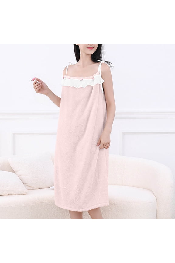 Wearable Bath Towel Wrap with Straps Cute Flower Towel Dress for Women Microfiber Bath Towel Dress Spa Towel Robe