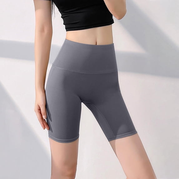 Naittoop Women Biker Shorts High Waisted Tummy Control Workout Athletic Exercise Spandex Yoga Shorts